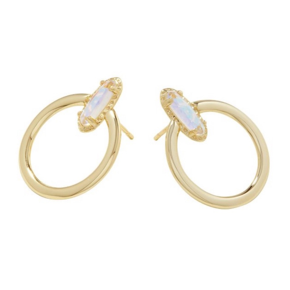 Kendra Scott x Target Emma Gold Open Frame Hoop Earrings - Dichroic Glass